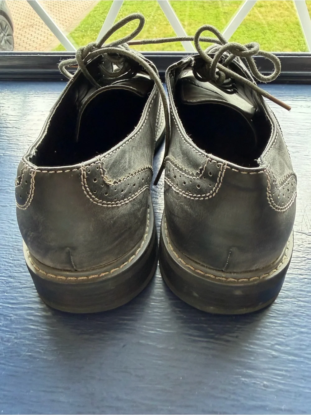 Perry Ellis Portfolio Men's Gray Wingtip Lace-Up Dress Shoes Size 9